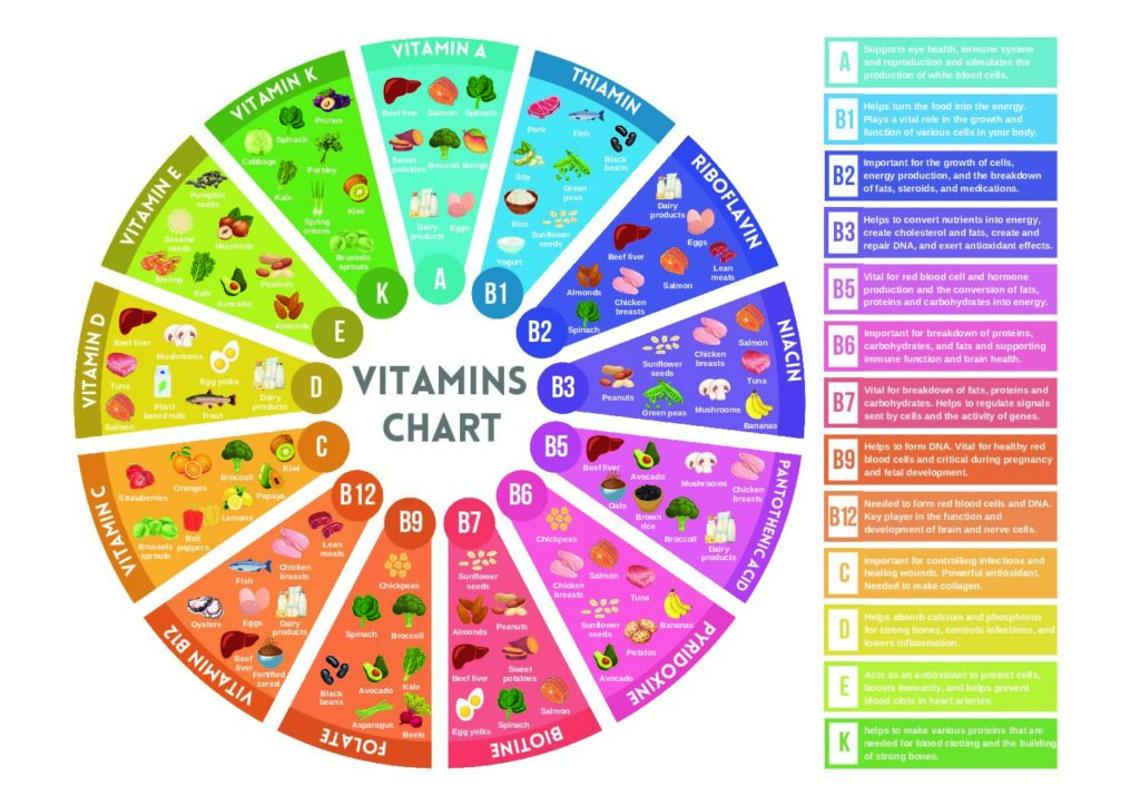 Vitamins Wheel A4 Landscape